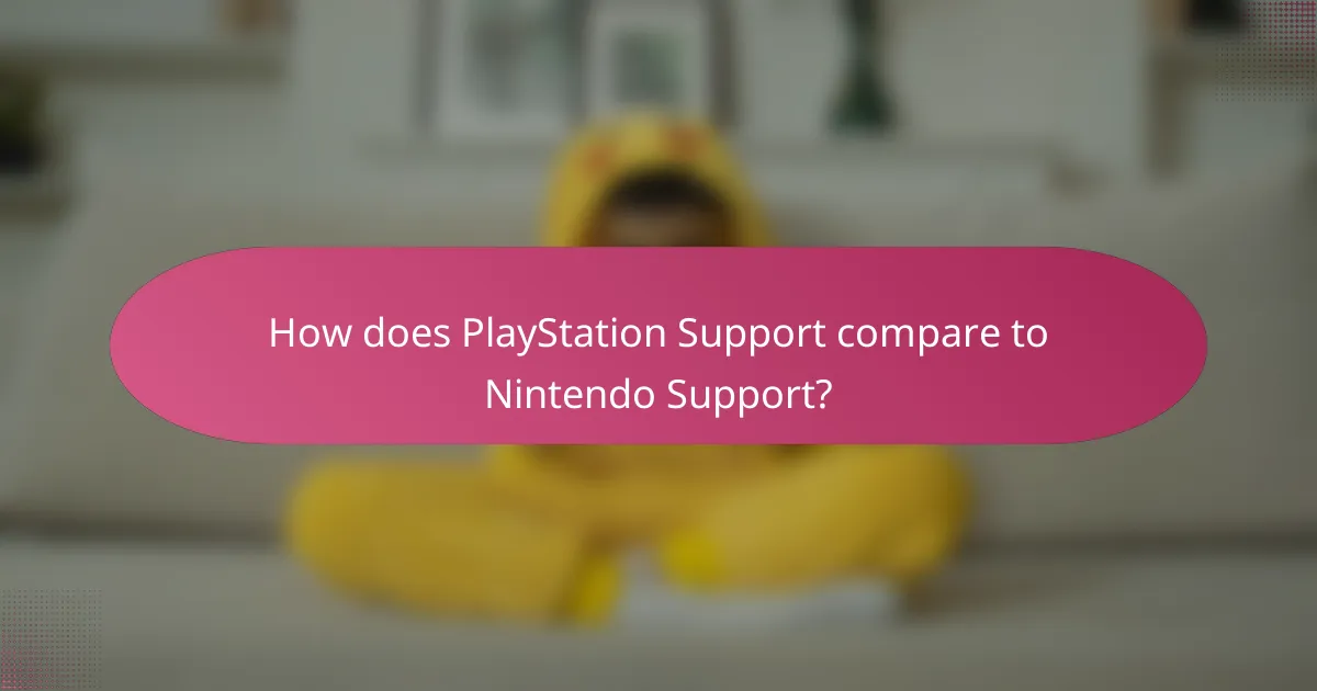 How does PlayStation Support compare to Nintendo Support?