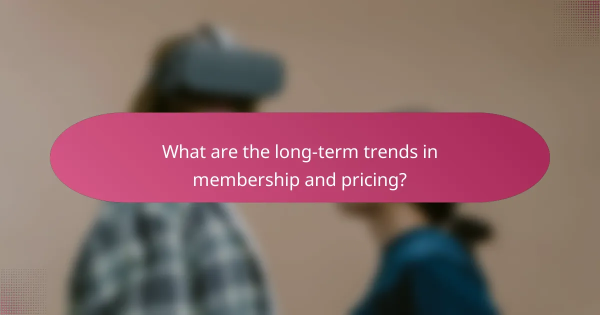 What are the long-term trends in membership and pricing?