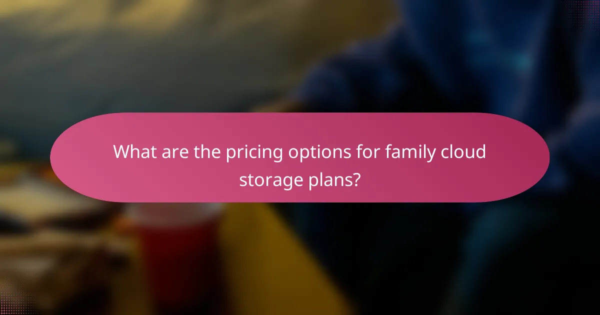 What are the pricing options for family cloud storage plans?