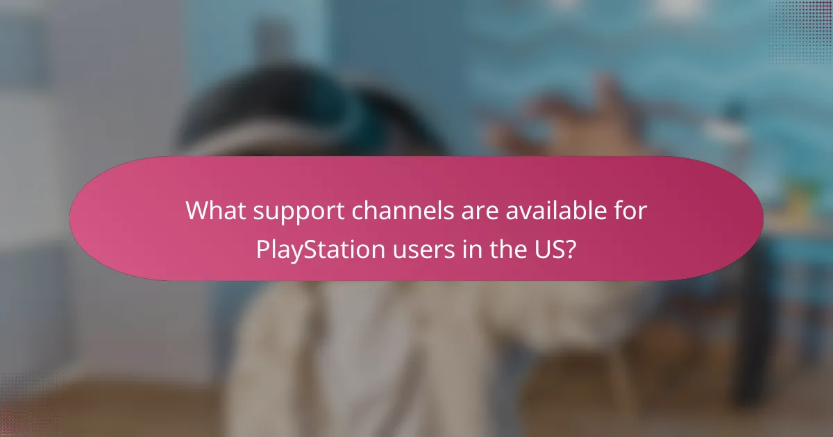 What support channels are available for PlayStation users in the US?
